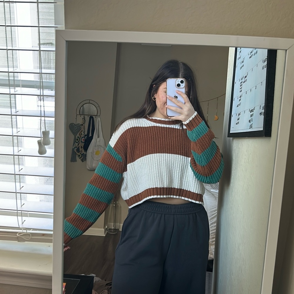 Ribbed knit sweater